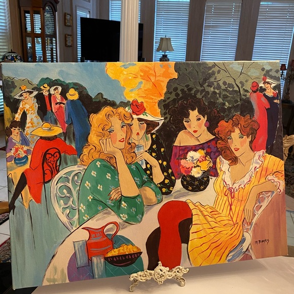 Marcia Banks On The Terrace Print On Canvas - Picture 1 of 12